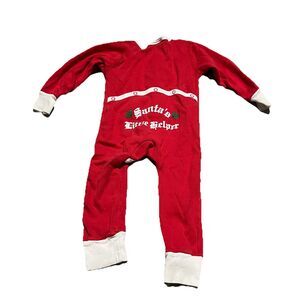Vintage Joe Boxer 1996 Christmas Toddler 2T Snap Button Button Flap Pajama Sleep